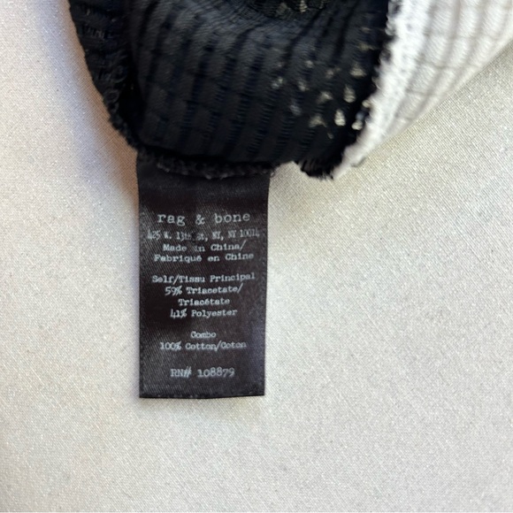 Rag & Bone Valerie tank Sleeveless black and white Knit Crop top - Picture 9 of 9